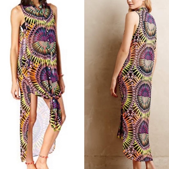 Mara Hoffman Multicolored Maxi Dress Coverup size M - Picture 7 of 9